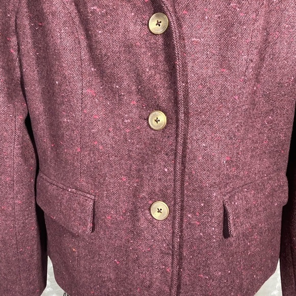 Burgundy Isaac Mizrahi jacket size 10 - Picture 3 of 16